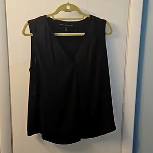 White House Black Market Black Blouse Tank sz 6